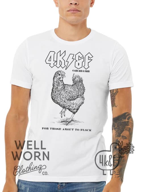 4K&F About to Flock White Tee (soft & lightweight)